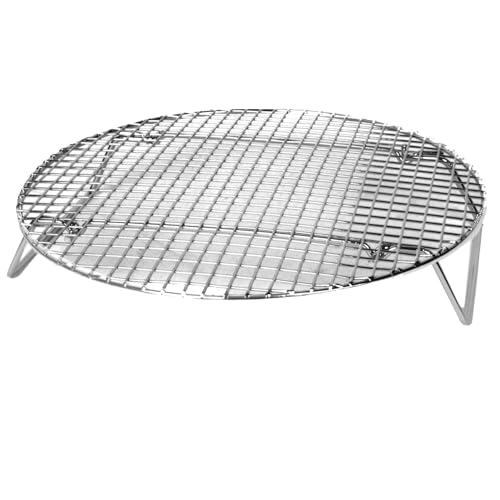 TrueCraftware- 14-3/4” Round Steamer Rack Cooling Rack Nickel Plated- Steamer Insert Steaming Rack Steam Tray Multi-functional Steamer Basket Cookware Veggie Fish Seafood Cooking - size: 14-3/4 Inch