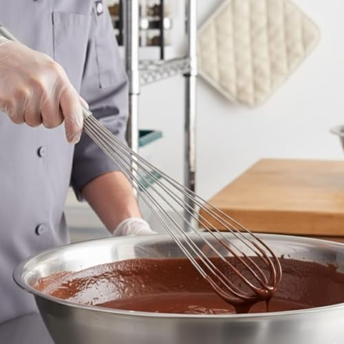 Soro Essentials- 22" Stainless Steel French Whip Whisk with Thick Rigid Wire- Wire Whisk Kitchen Whisk Balloon for Whisking Cooking Beating Blending Stirring Ingredients Mixing Sauces Baking Tools - size: 22 Inch