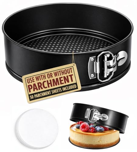 7 Inch Springform Pan 50 Pcs Parchment Paper Baking Mold Cake Cheesecakes - size: 7" Cake Pan