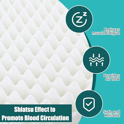 BALAPET Recliner Cushions for Long Sitting, Egg Crate Foam Recliner Cushion for Elderly Reduces Muscle Fatigue and Provides Air Flow, Extra Large Non-Slip Seat Cushion with Back Support(20*20*4in) - color: Black, size: 20×20×4in
