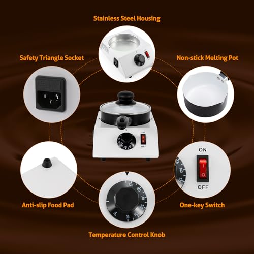 WICHEMI Chocolate Melting Pot Chocolate Melter Chocolate Tempering Machine - color: Single Pot