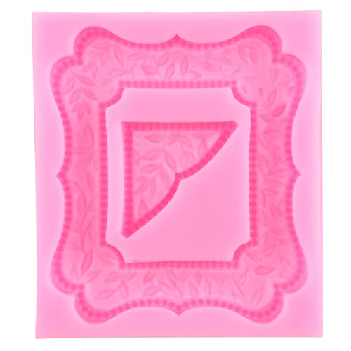 Mujiang Picture Frames Silicone Mold Photo Frame Fondant Molds Set Of 4 - color: Style C