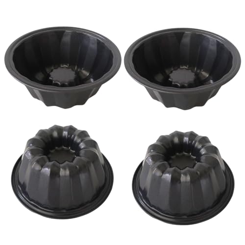 4 Inch Mini Fluted Cake Pan, Carbon Steel Round Cake Mold
