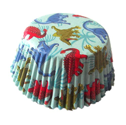 Dinosaur birthday Paper Muffin Cupcake Liners case Baking Cups 100 pcs,Standard Size 2x1.25inch (dinosaur) - color: dinosaur