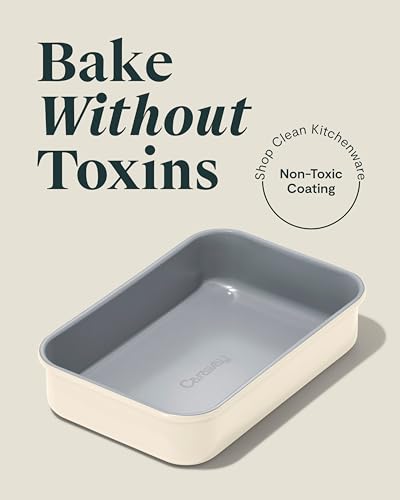 Caraway Non-Stick 9" x 6.5" Small Rectangle Baking Pan - color: Cream, size: Mini Rectangle Pan