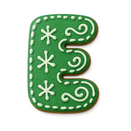 Bubble Style Letter 2" Curvy E Cookie Cutter & Stamp, Fondant & Clay - 1.4x2"