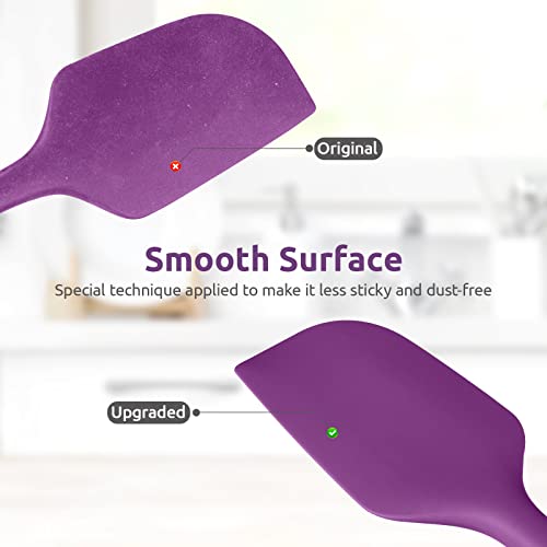 U-Taste 14in Extra Large Silicone Spatula, 600°F Heat Resistant, Purple - color: Purple, size: 14 in (extra large spatula)