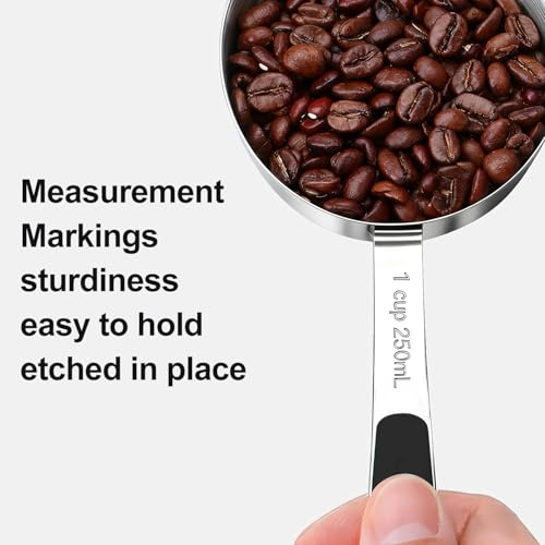 Bopei 10-Pcs Stainless Steel Measuring Cups & Spoons Set, Black Handles - color: Black