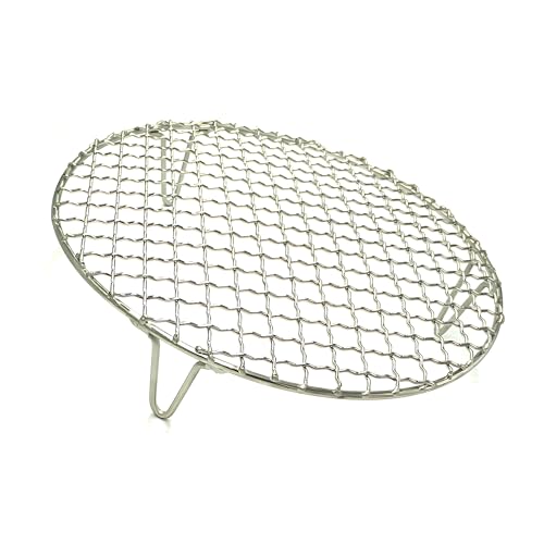 Dia 12" X 2" Height Multi-Purpose Cross Wire Rack Round Steaming Cooling Stainless Steel Barbecue Racks/Grills/Pan Grate/Carbon Baking Net (305mm/12) - size: Dia 12"