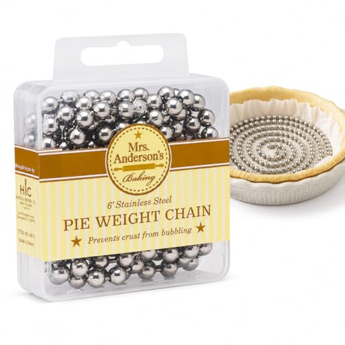 Mrs. Anderson's Baking Pie Weight Chain, Chrome-Plated Brass, 6-Foot - size: 6-Ft, Single Chain