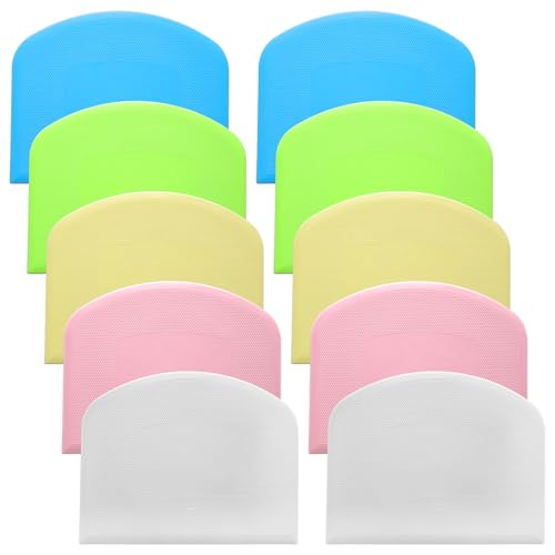 10 Pcs Bread Scraper, PE Plastic Bowl Scrapers for Bread Dough