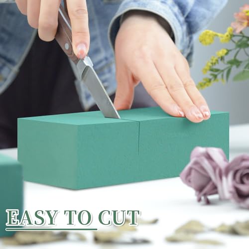 SupKing Floral Foams Blocks 4Pcs (7" L x 3.5" W x 2.1''H) Green Wet Dry Flower Foam Bricks Large Florist Plant Foam for Artificial and Fresh Flower Arrangement - size: 7 inch
