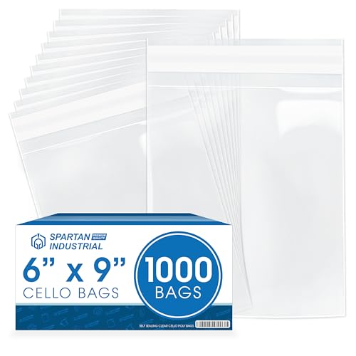 6" X 9" Self-Sealing Cellophane Bags (1000 Count) Clear - size: 6" X 9"