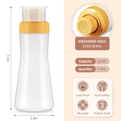 Havawish 1 Pcs Cake Moistening Bottle 12oz/350ml Squeeze Bottle, Yellow - color: Yellow