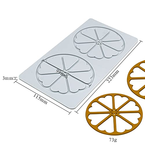 TUKE 3D Leaves Silicone Molds Flower Cake Fondant Mat Bee Leaf Pastry Moulds Rose Impression Chocolate Hollow Lace Mold (Sector_8.92x4.6x0.12inch_A) - size: Sector_8.92x4.6x0.12inch_A