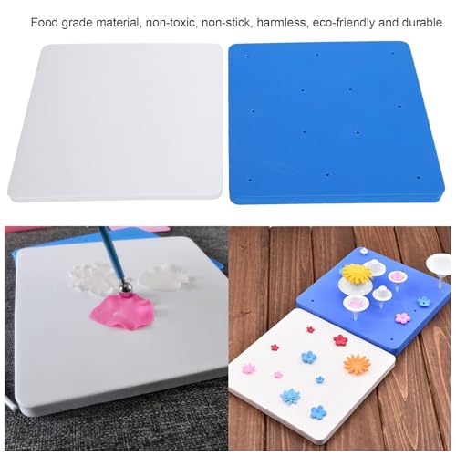 Fondant Foam Pad, 2 Pack 12 Hole Sugar Flower Sponge Pad Fondant Cake Shaping Mat Food Grade Sponge Drying Tool for Sugar Flowers, Leaves, Decoration and Kids Clay, Modeling Pad