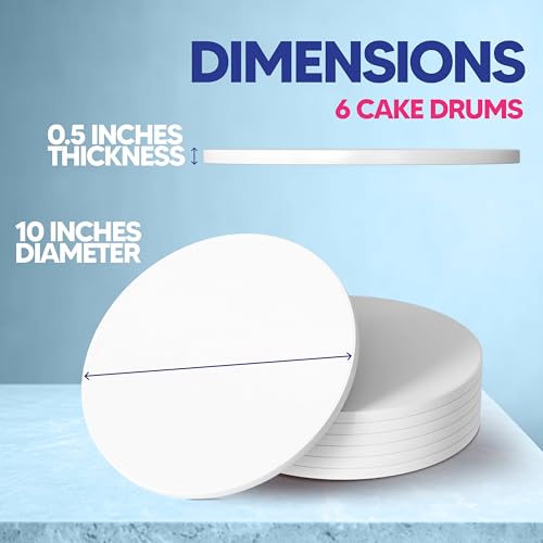 Riccle Cake Drums Smooth-Edged 10 Inch Pack of 6 - size: 10 Inch