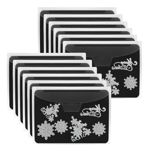 UNIMEIX 40 Pcs Magnetic Sheets for Die Storage Stamp and Die Storage Pockets Die Cut Storage for Card Making (20 Pcs Sheets+ 20 Pcs Bags,0.8 mm Thickness (Transparent) - color: Transparent
