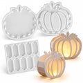 3D Pumpkin Resin Molds Silicone Crafting Kit Shadow Box Lantern - color: pumpkin-2