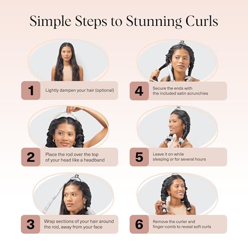 Kitsch Satin Heatless Curls Overnight Set - Ivory - color: 05 Ivory