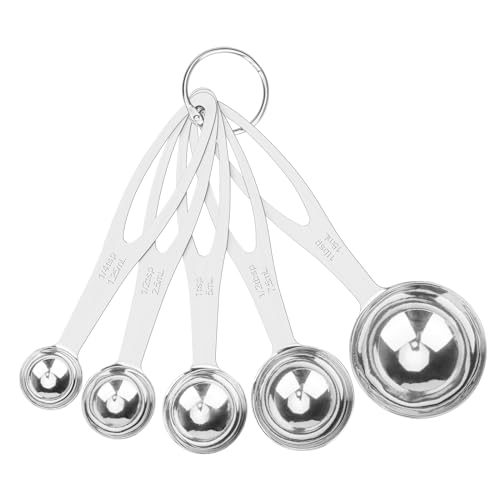 5pcs Measuring Spoon Set, Heavy Duty Stainless Steel - size: 5pcs-steel