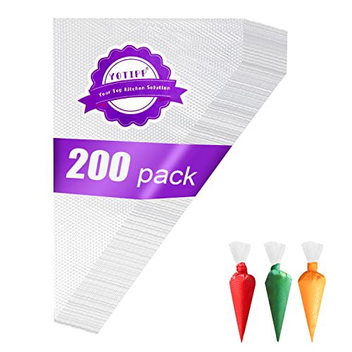 200pcs/set Disposable Pastry Bag Icing Piping Bag Cake Cupcake Decorating Bags - size: 200 Pack 12 Inch