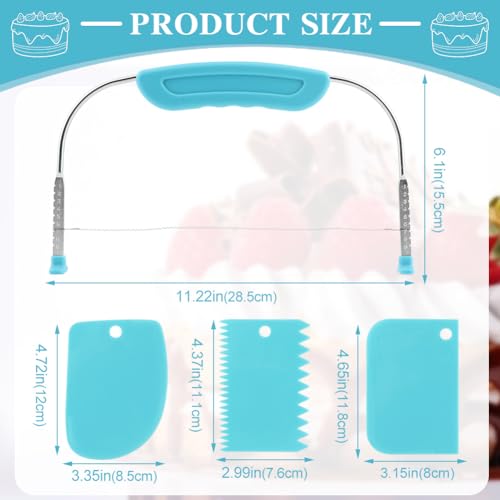 Cake Leveler & Slicer, Adjustable Cake Cutter Slicer Leveler - color: Blue