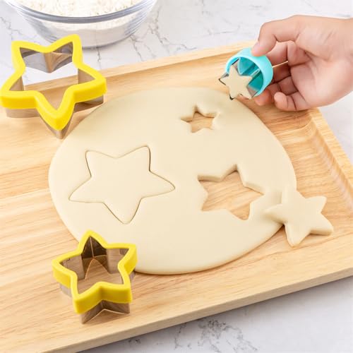 Nifogo Star Cookie Cutters 5 Pcs - color: B-Yellow 5pcs