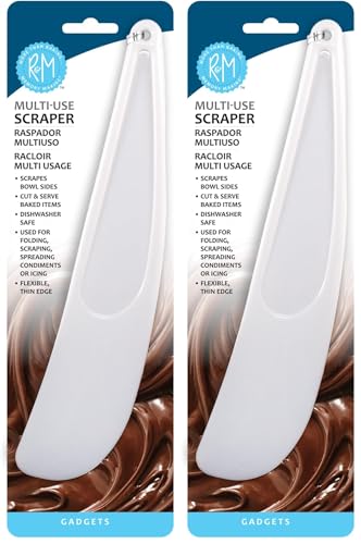 R&M International 4203 Baking Spatula Scraper, 10.75" Long, White (Pack of 2) - size: 10.75" Long (Pack of 2)