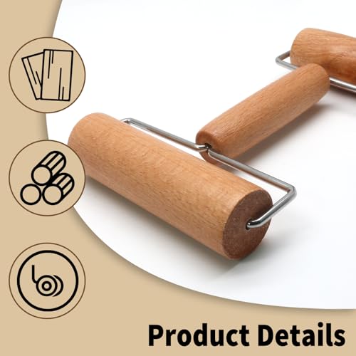 Wooden Rolling Pin, H Square Type - style: Style 3