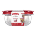 Rubbermaid 7.81- and 14.66-Cup EasyStore Square Containers, 2 Pack, Food Storage Containers, Food Storage Containers with Lids - size: 4-Piece