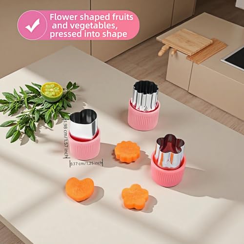 12-Piece Cookie Cutters Set-Stainless Steel&BPA-Free Shapes for Baking (Bear,Rabbit,Star,Flower) DIY Cookies,Mini Pies,Fondant,Veggies|Dishwasher Safe,Gift for teenager & Parents (12, Pink) - color: Pink