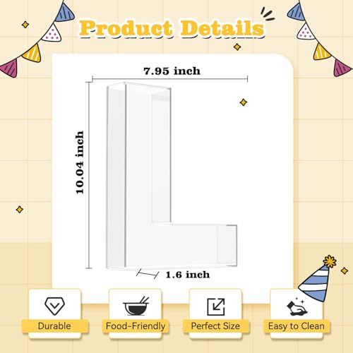 Ledido Reusable 10'' Fillable Acrylic Charcuterie Board Box Letter L - color: Letter L
