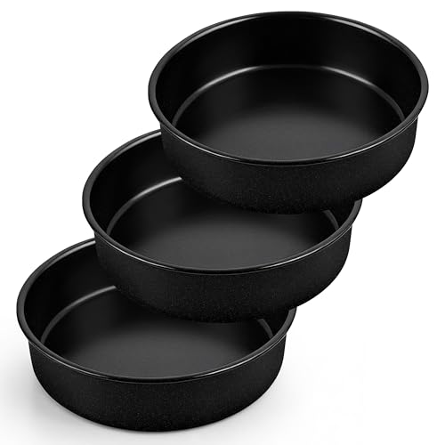 P&P CHEF 7 Inch Cake Pan Set of 3, Non-Stick Round Cake Pans - size: 7 Inch