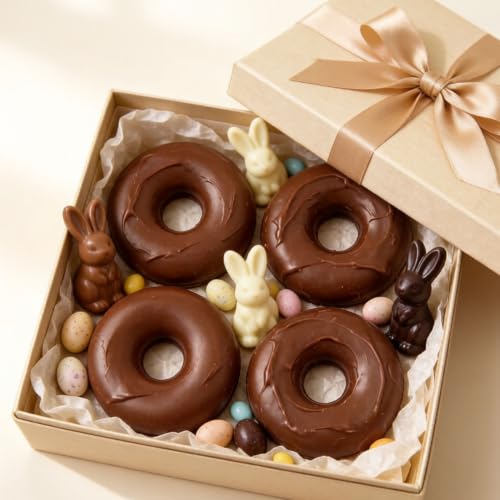 4 Cavity Donut Shaped Silicone Chocolate Molds