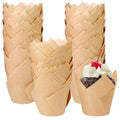 250Pcs Tulip Cupcake Liners,Parchment Paper Cupcake Liners in Standard Size - color: Natural