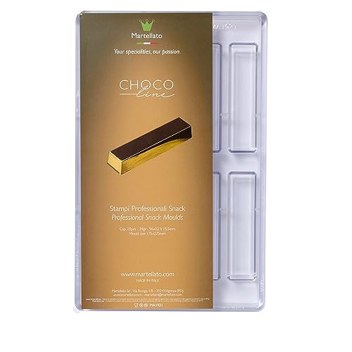 Martellato Polycarbonate Chocolate Mold, Rectangle Bar 96mm - size: Rectangle 96mm