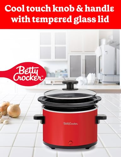 Betty Crocker 0.7-Quart Mini Slow Cooker & Chocolatier, BC-2555R, Red - size: 0.7 Quarts