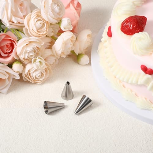 3 Pieces #18 Cake Piping Tip Open Star Icing Tip Seamless Icing Tips - size: #18