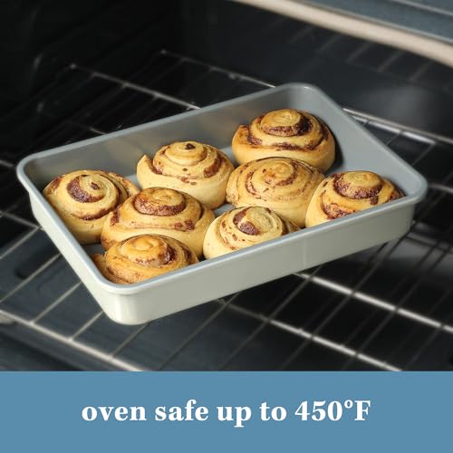 Sur La Table Kitchen Essential Bake Sale 9 X 13 Inch PFOA, PFAS, PTFE Free Nonstick Roaster/Cake/Baking Pan - Linen White - size: Roaster Pan (13" x 9")