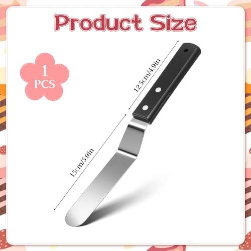 6" Cake Spatulas, Offset Spatula Stainless Steel Angled Icing Spatula