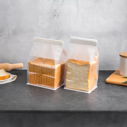 50Pcs Mini Size White Paper Bakery Bags with window 9.5x3.9x3.5 Inch - color: White, size: X-Small