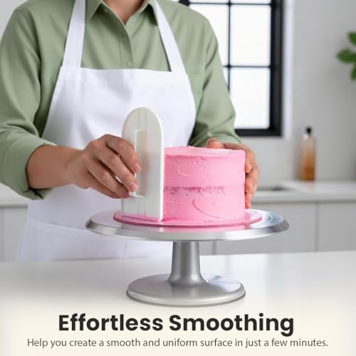 2pcs Cake Fondant Smoother Tool, White