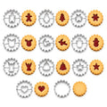 11 Pcs Mini Christmas Cookie Cutters Set,Linzer Cookie Cutters