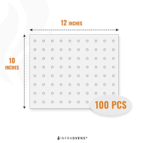 Parchment Paper Sheets for Toaster Oven Air Fryer 10 x 12 Compatible with Cuisinart, Breville, Black and Decker + More, Precut Perforated Non-Stick Oven Liners for Baking, Cooking, Dehydrator - size: 10 x 12