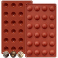 Mini Semi Sphere Silicone Chocolate Molds, 2Pcs, 24-Cavity - color: 24 Mini (2 Pack)