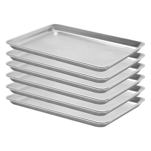 BIEAMA 6 Pack Perforated Half Size 18" x 13" Baking Sheet Pan - size: 6PACK Perforated Half Size 18"×13"