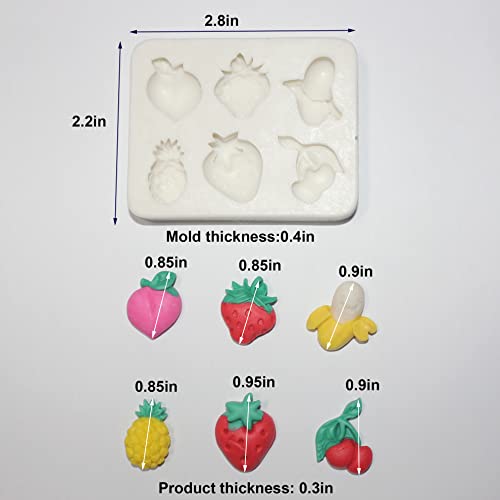 Lovely Small Items Silicone Fondant Molds Set For Cake Topper, Gumpaste, Candy & Chocolate, Polymer Clay and More (Vegetables & Fruits) - color: Vegetables & Fruits