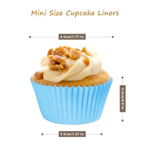 Rainbow Mini Cupcake Liners 400 Count Colorful Muffin Paper Baking Cups Food Grade Disposable Cupcake Wrappers - size: Mini Size