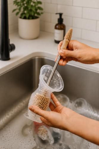 Haakaa Food-Grade Silicone Cleaning Brush Kit 3-Piece (Kit-Champagne) - color: Kit-champagne
